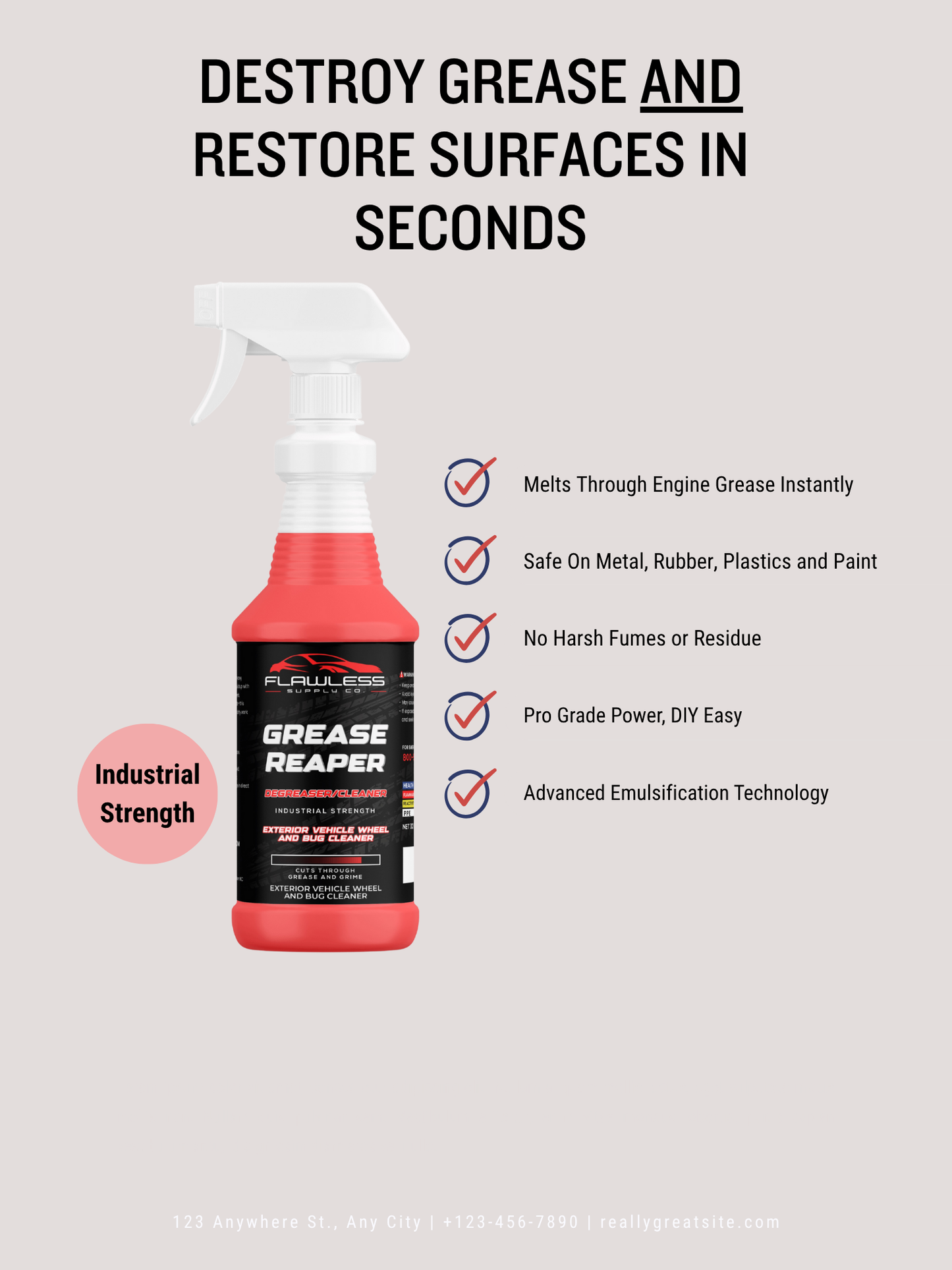Flawless Grease Reaper - Heavy Duty Automotive Degreaser